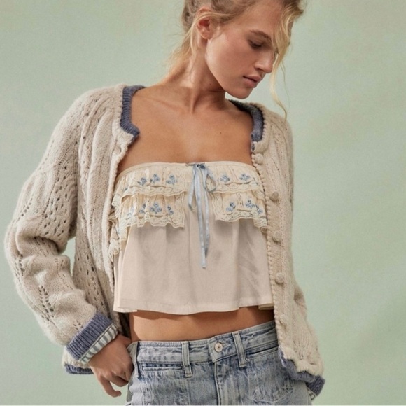 NWT Free People Tailia Ruffle Tube Top - Picture 2 of 4